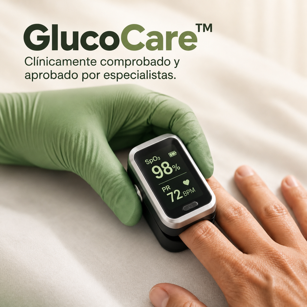 GlucoCare™ 4 en 1 – Mide Glucosa, Colesterol, Presión y Oxígeno Sin Dolor + ENVÍO GRATIS