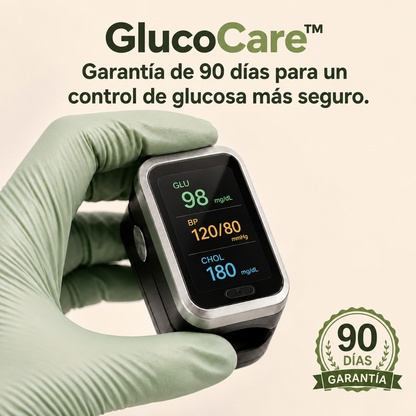 GlucoCare™ 4 en 1 – Mide Glucosa, Colesterol, Presión y Oxígeno Sin Dolor + ENVÍO GRATIS