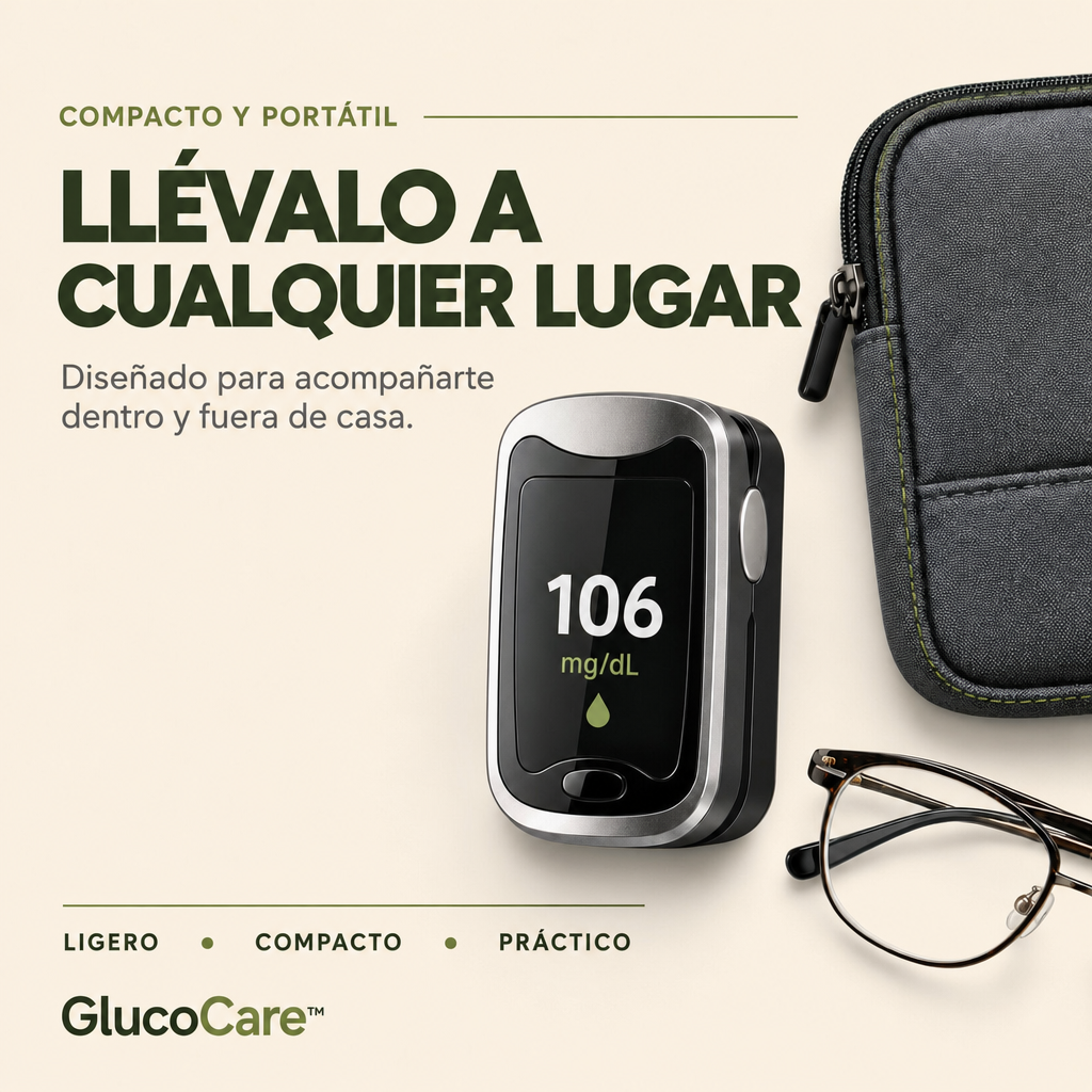 GlucoCare™ 4 en 1 – Mide Glucosa, Colesterol, Presión y Oxígeno Sin Dolor + ENVÍO GRATIS